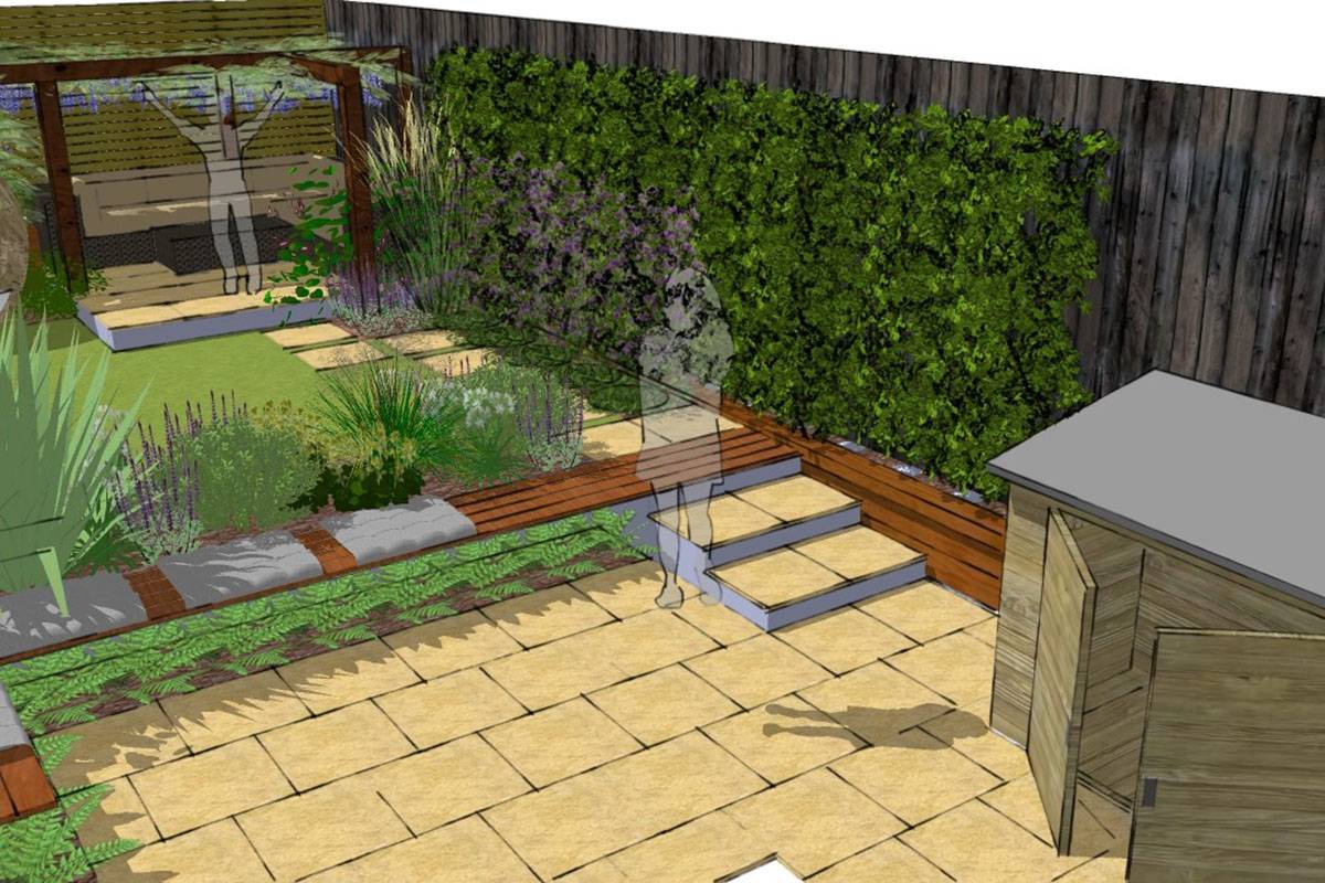 Multilevel Garden Contemporary Landscape Hampshire