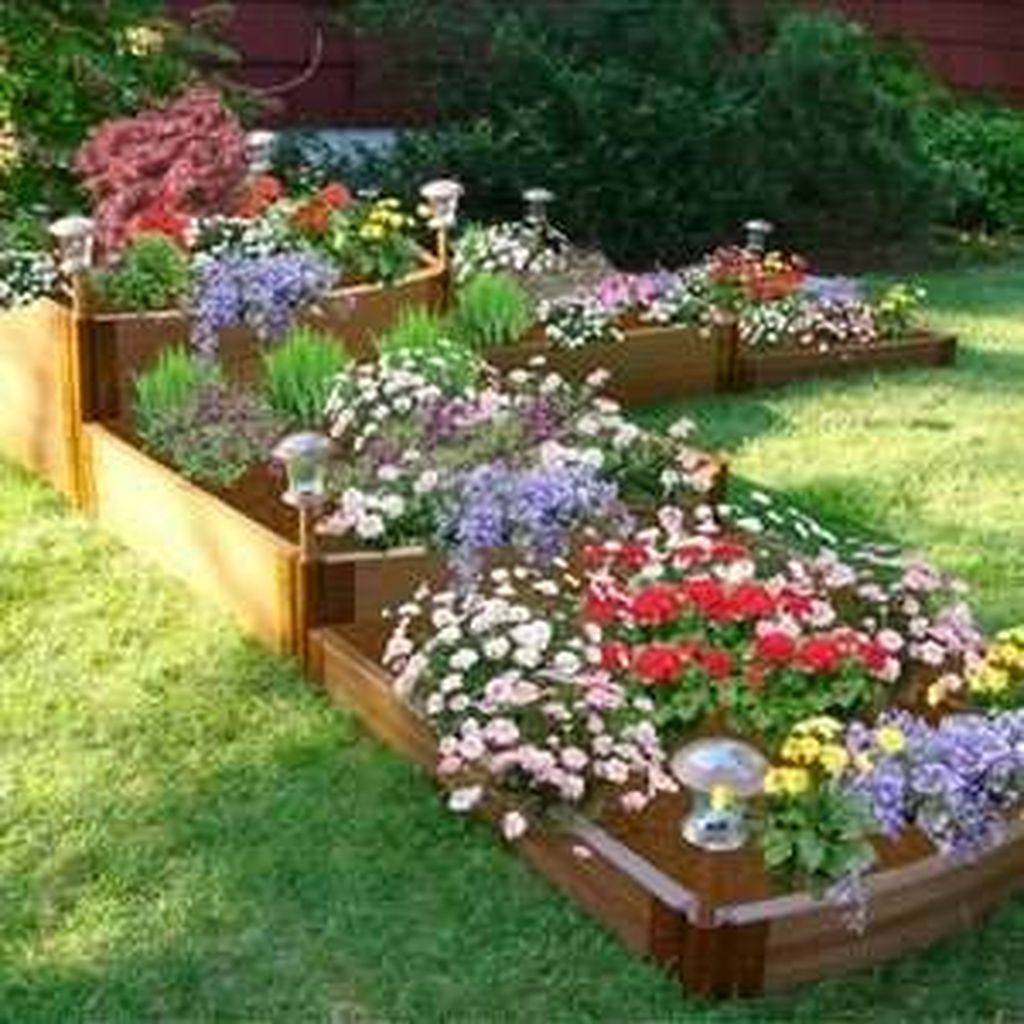 Gronomics Multilevel Rustic Raised Garden Bed Walmartcom