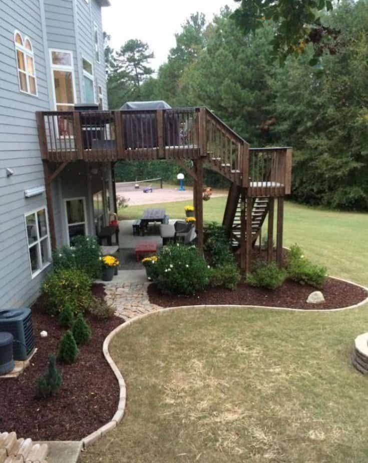 Large Split Levelled Garden Sloped Garden Garden Landscape Design