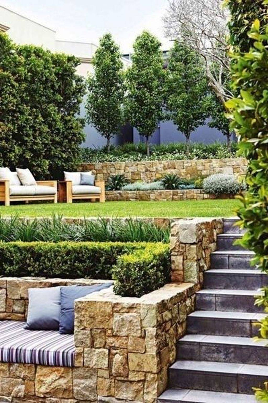 Awesome Terrace Landscaping Ideas Homikucom Backyard Hill