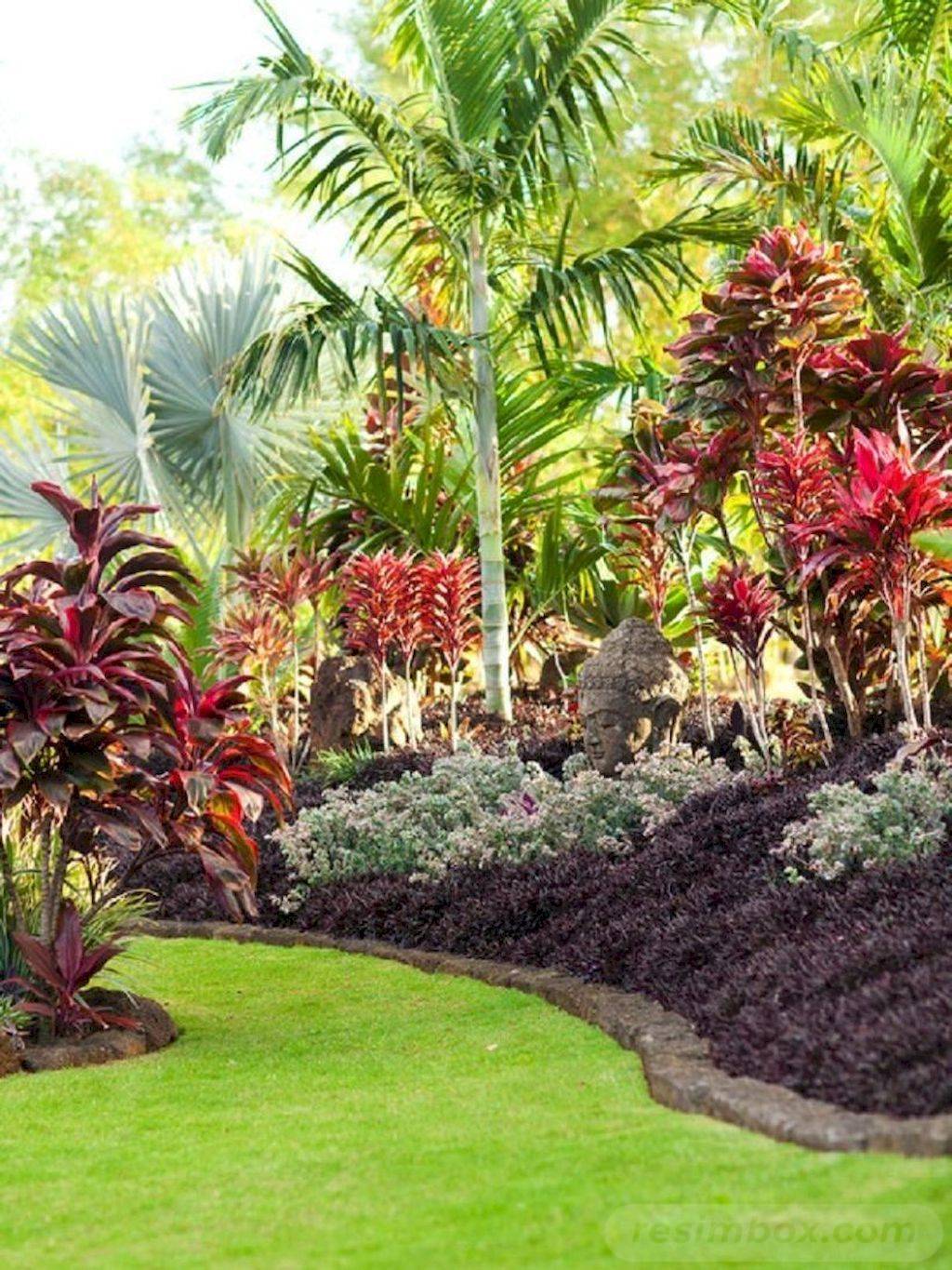 Front Garden Idea Tropical Garden Design