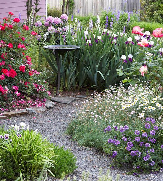 Purple And White Container Garden Early Spring Flowers