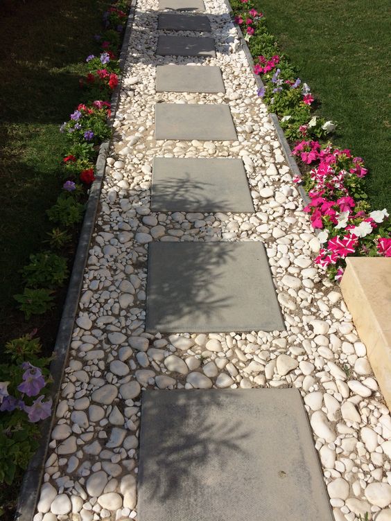 My First Concrete Mosaic Rock And Stone Path Project