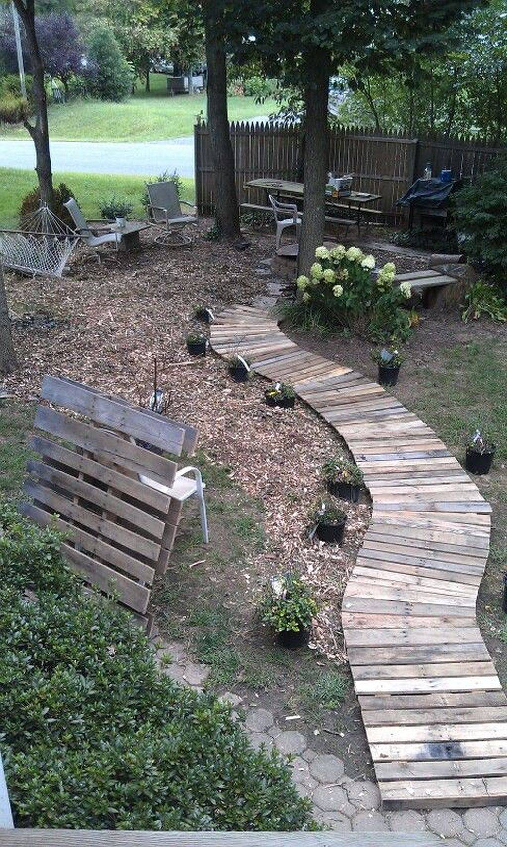 Catchy And Cozy Wooden Garden Paths Shelterness