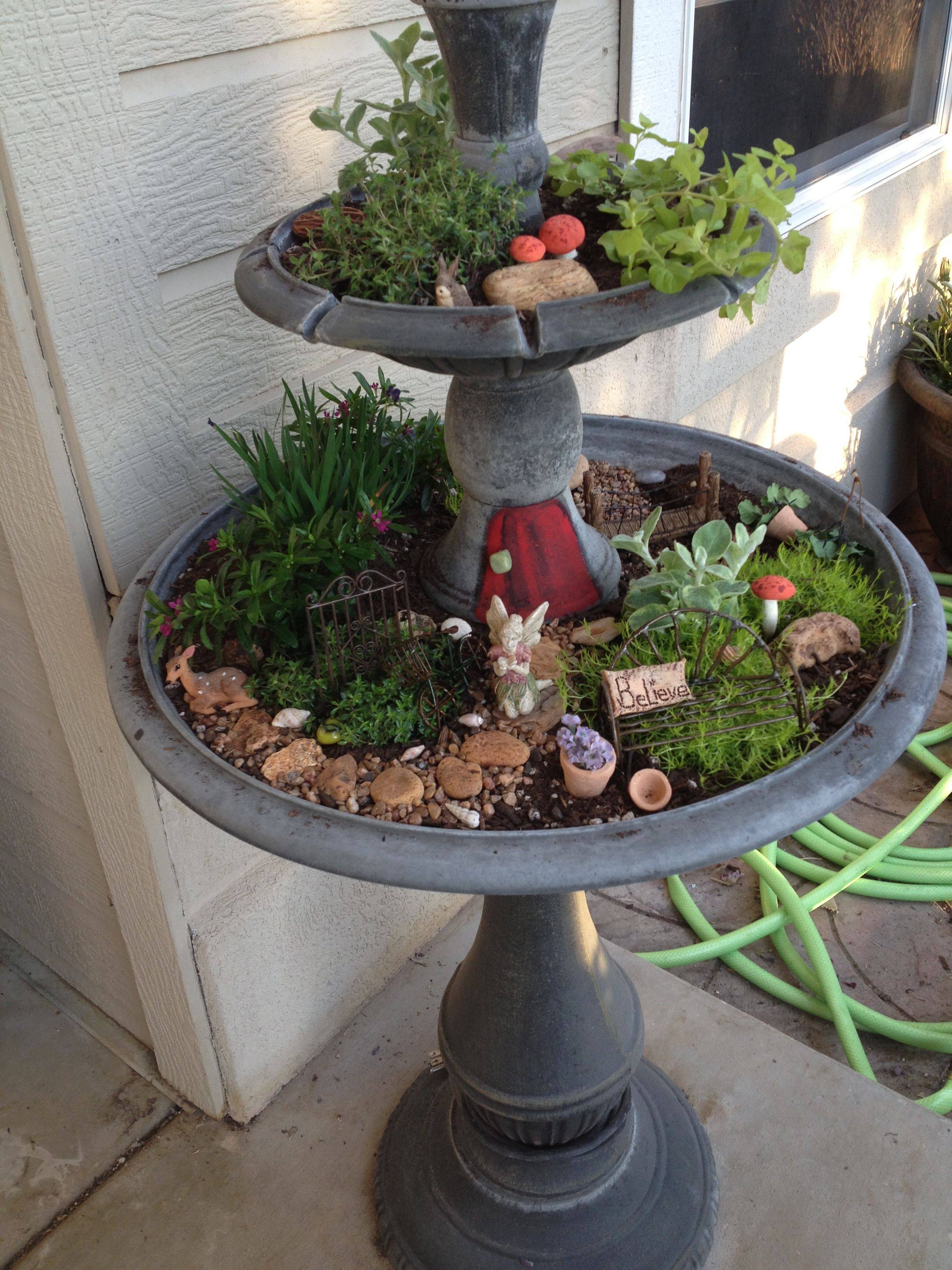 16 Fairy Garden Bird Bath Ideas You Must Look SharonSable