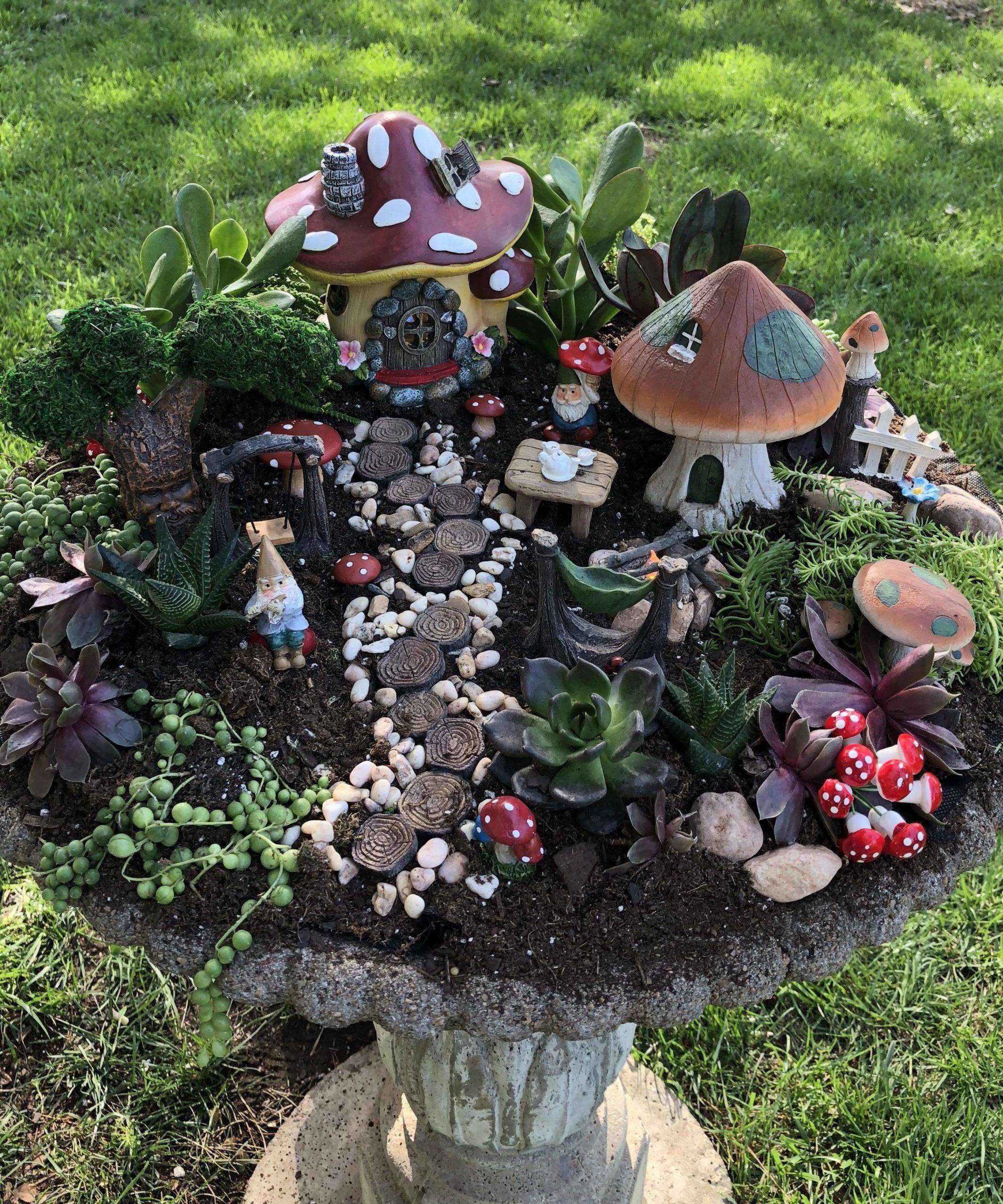 16 Fairy Garden Bird Bath Ideas You Must Look SharonSable