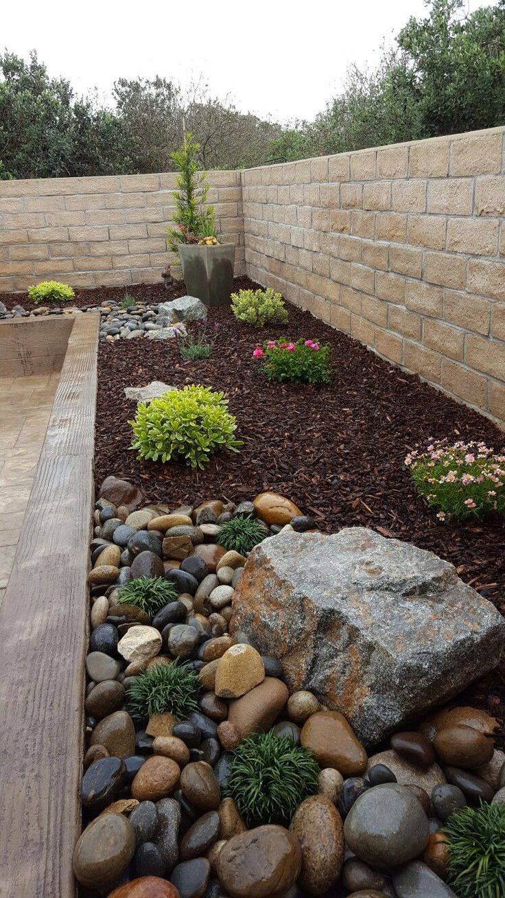 River Rock Small Front Yard Landscaping Ideas