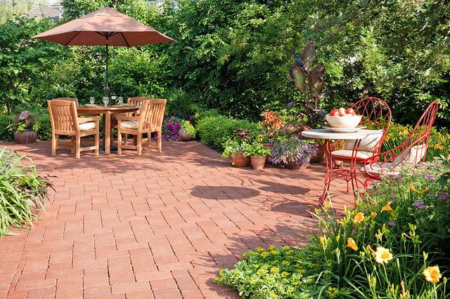 French Country Garden Traditional Patio Chicago