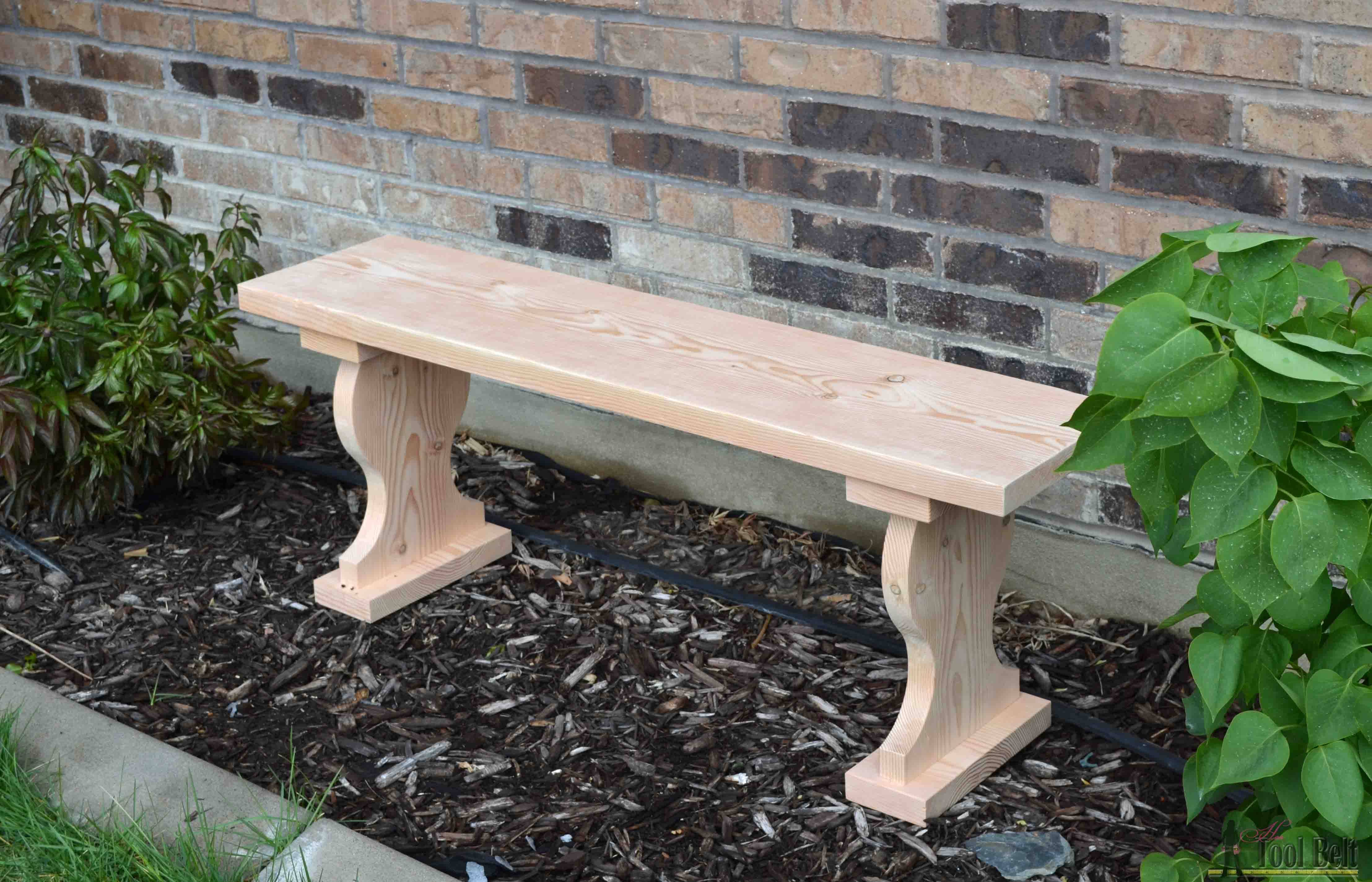Wooden Park Bench
