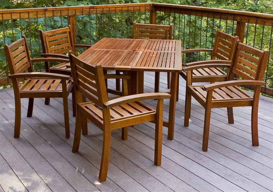 Beautiful Rustic Wood Outdoor Patio Furniture Design