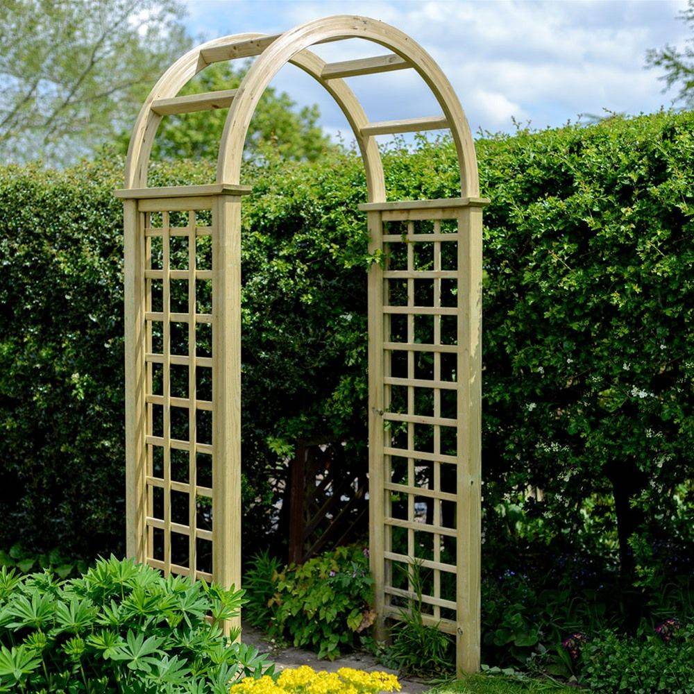 Marko Gardening Garden Arch Wooden Pergola Feature Trellis