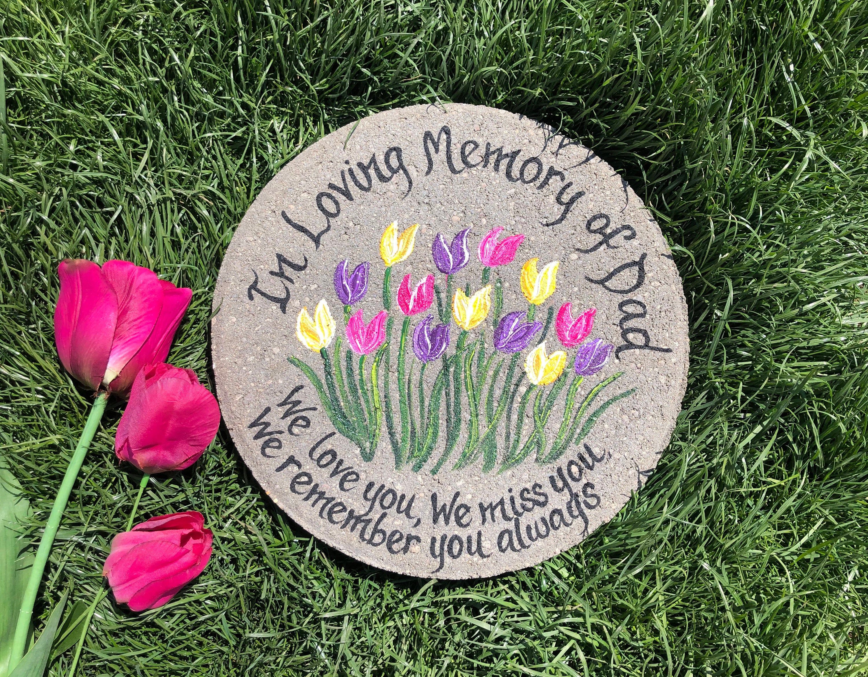 Memories Bloomed Sympathy Garden Stone Memorial Garden Stones