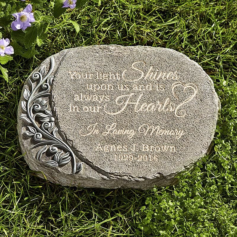 Personalized Flat Memorial Garden Stone