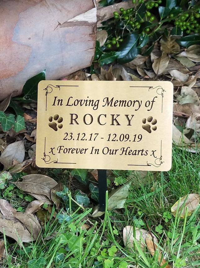 Pet Grave Marker Pet Loss Memorial Plaque Personalised Pet Memorial