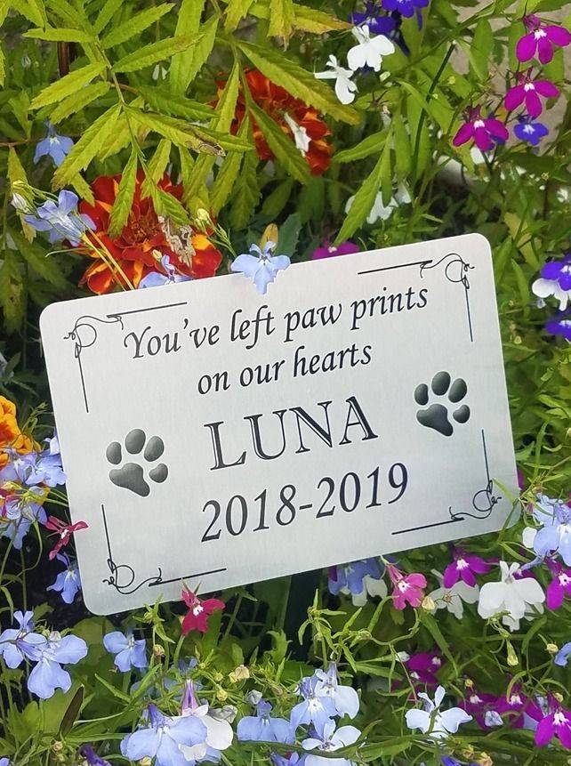 Pet Marker Garden Name Stake Memorial Garden Marker Metal