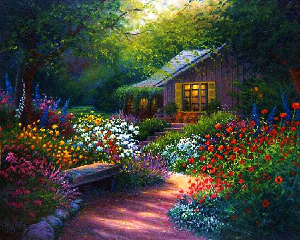 Pin On Paintings Of Gardens