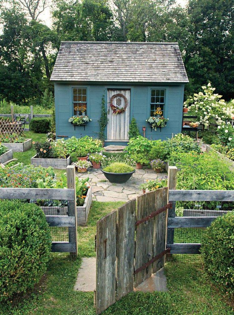Blooming Gardening Ideas Rustic Shed