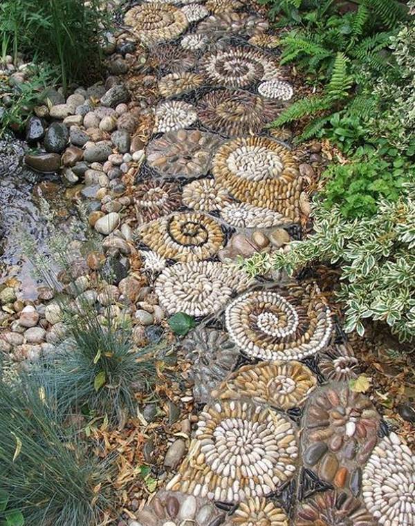 A Pebble Mosaic Garden Path