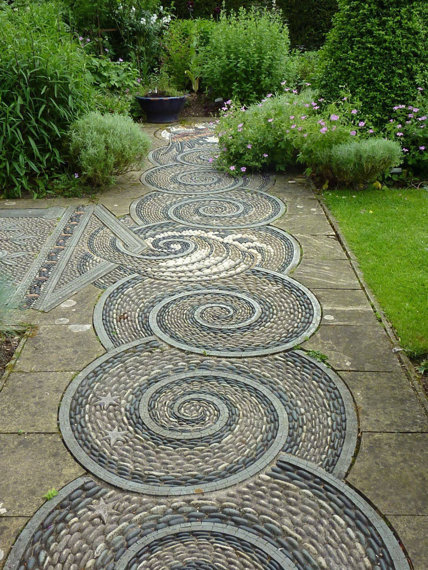 Sublime Extraordinary Mosaic Garden Path Design Ideas
