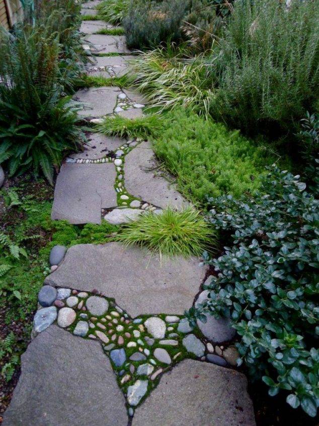Amasing Concepts With Stone Mosaic Backyard Path And Extra