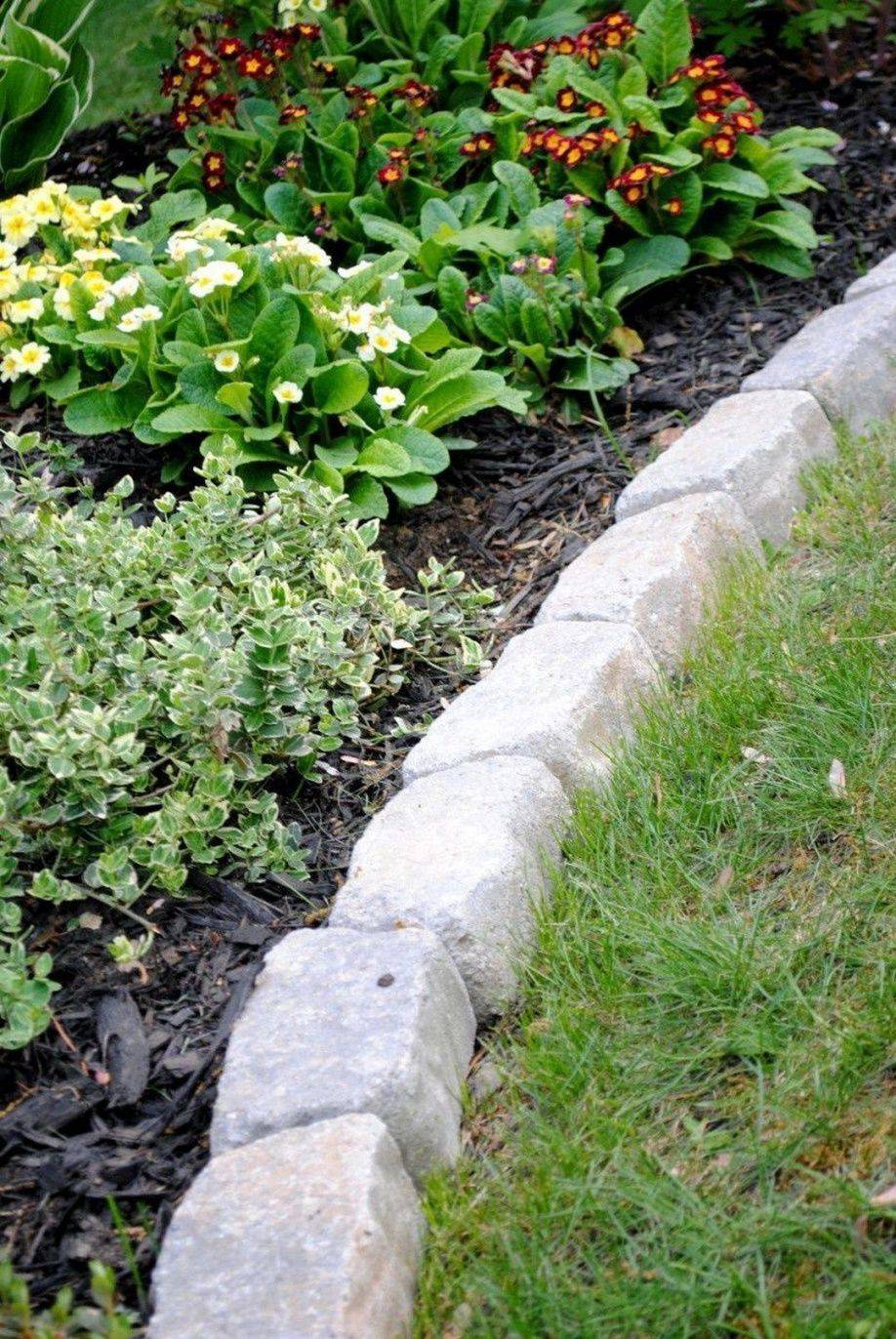 22 Stone Garden Border Edging Ideas Worth to Check | SharonSable