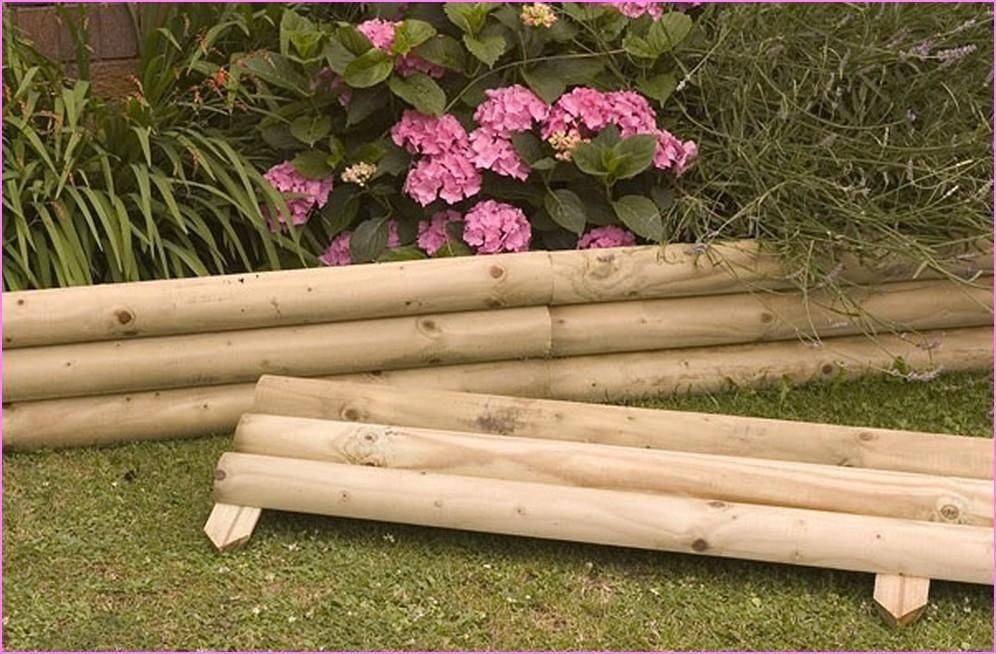 Inch X Ft Garden Log Roll Border Edging Fsc Wood Raised