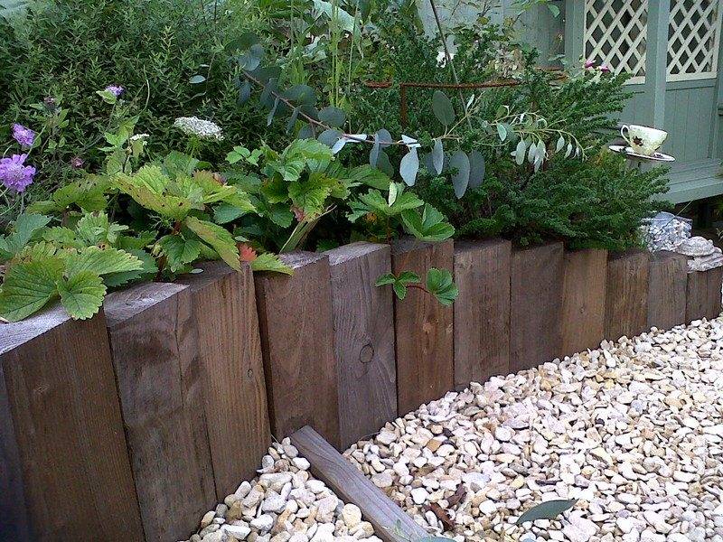 A Raised Wooden Flower Bed