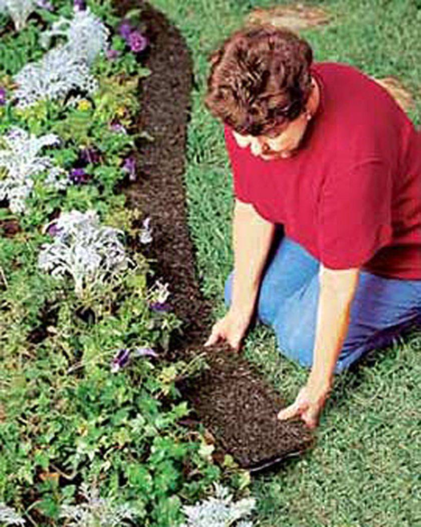 Recycled Rubber Lawn Edging Ultra Curve Border Stone Earth