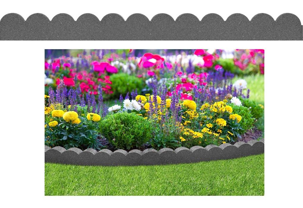 Recycled Rubber Lawn Edging Border Thinline Earth Hcm Free Uk