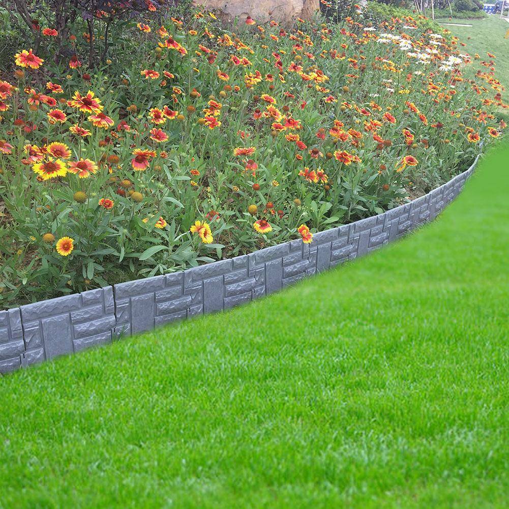 Pc Outdoor Flexible Lattice Weatherproof Plastic Garden Edging Border