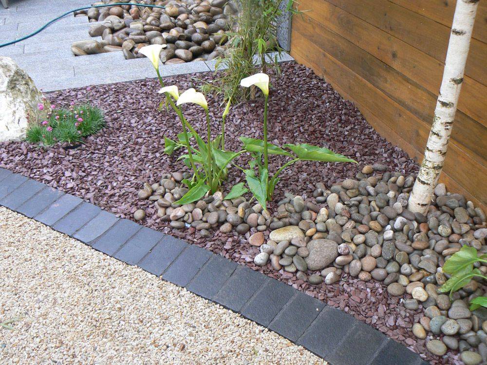 Beautiful Raised Flower Bed Stone Border