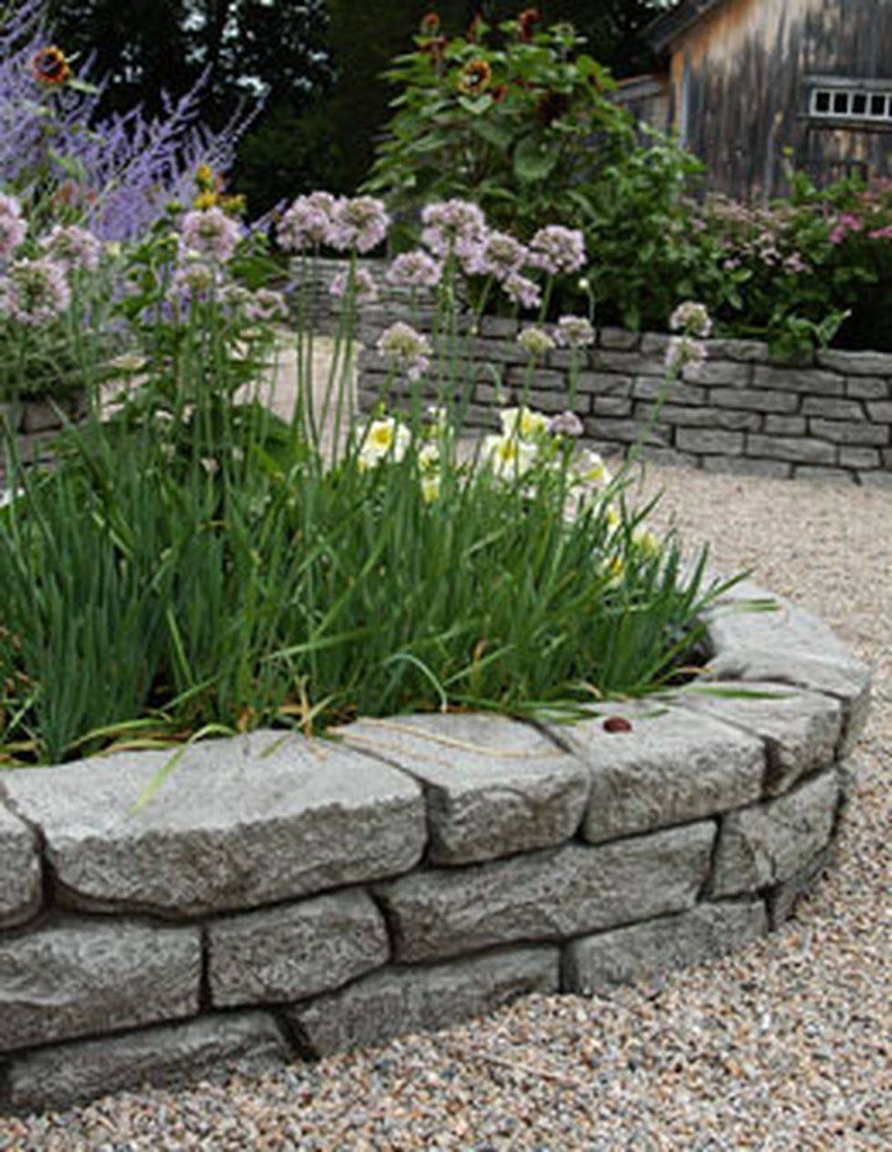Beautiful Raised Flower Bed Stone Border Httpswwwonechitecture