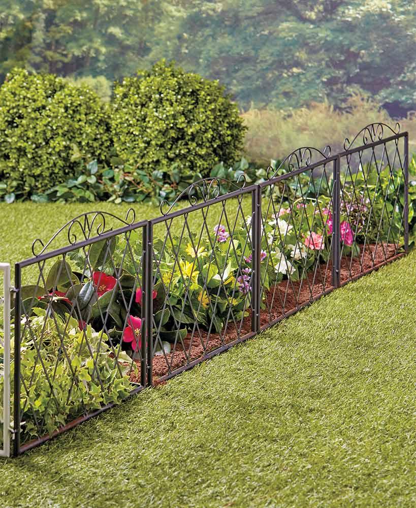 Garden Edging Lawn Flowerbed Border Fence Ornate Victorian Style Black