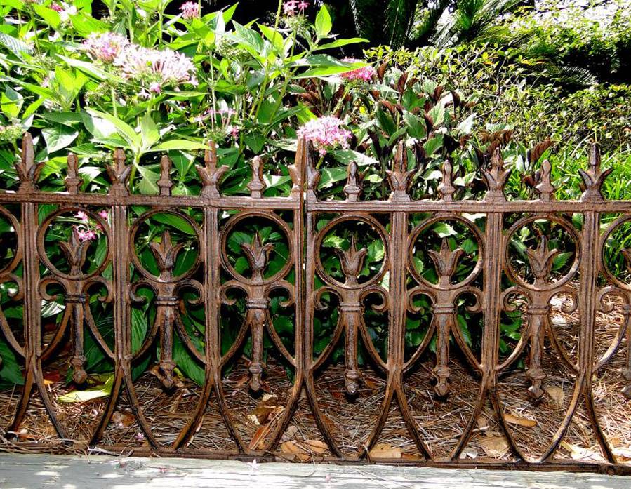 Scrolled Metal Garden Fence