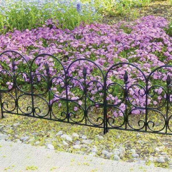 Victorian Garden Fence Black Painted Finish Old English Lawn