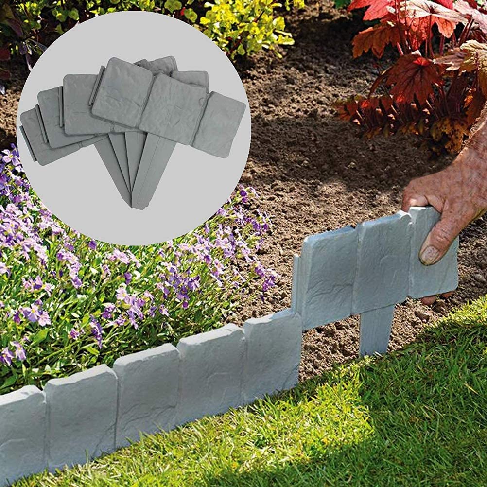 Pack Brick Effect Plastic Garden Border Lawn Path Edging