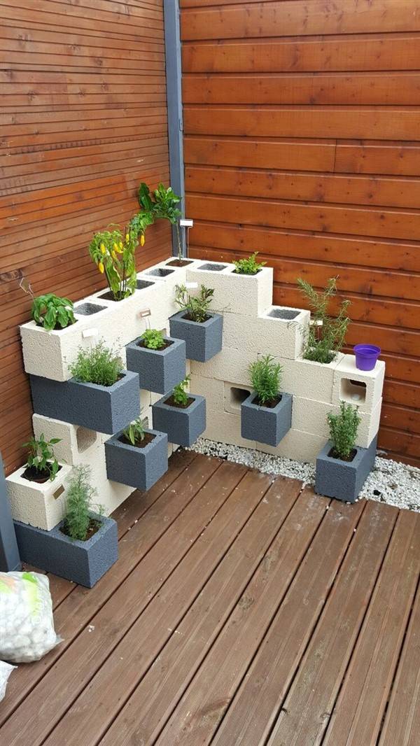 Beautiful Cinder Block Garden Designs