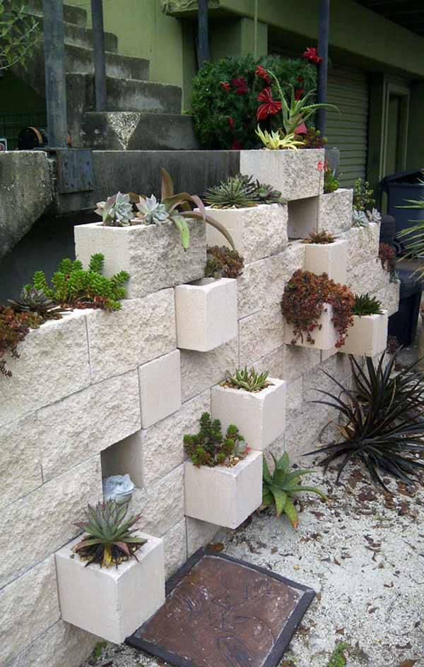 Creative Cinder Block Backyard Ideas