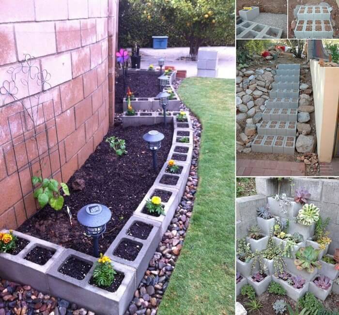 Diy Cinder Block Planter Cinder Block Garden