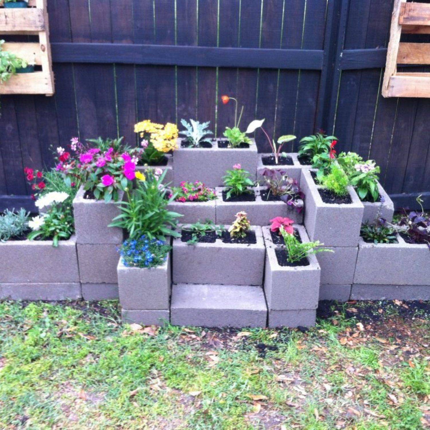 Concrete Cinder Block Garden Ideas