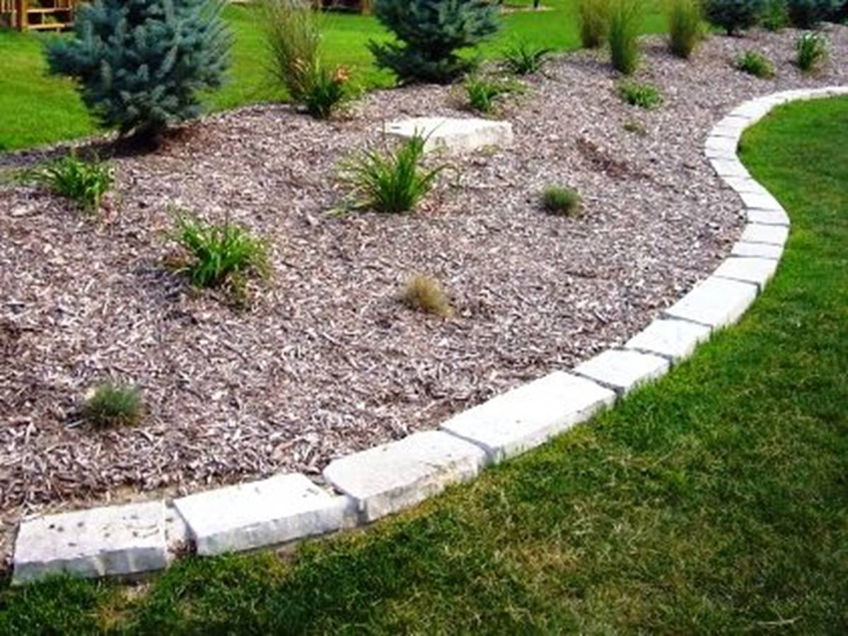 Lovely Stone Wall Border Landscape Edging Home