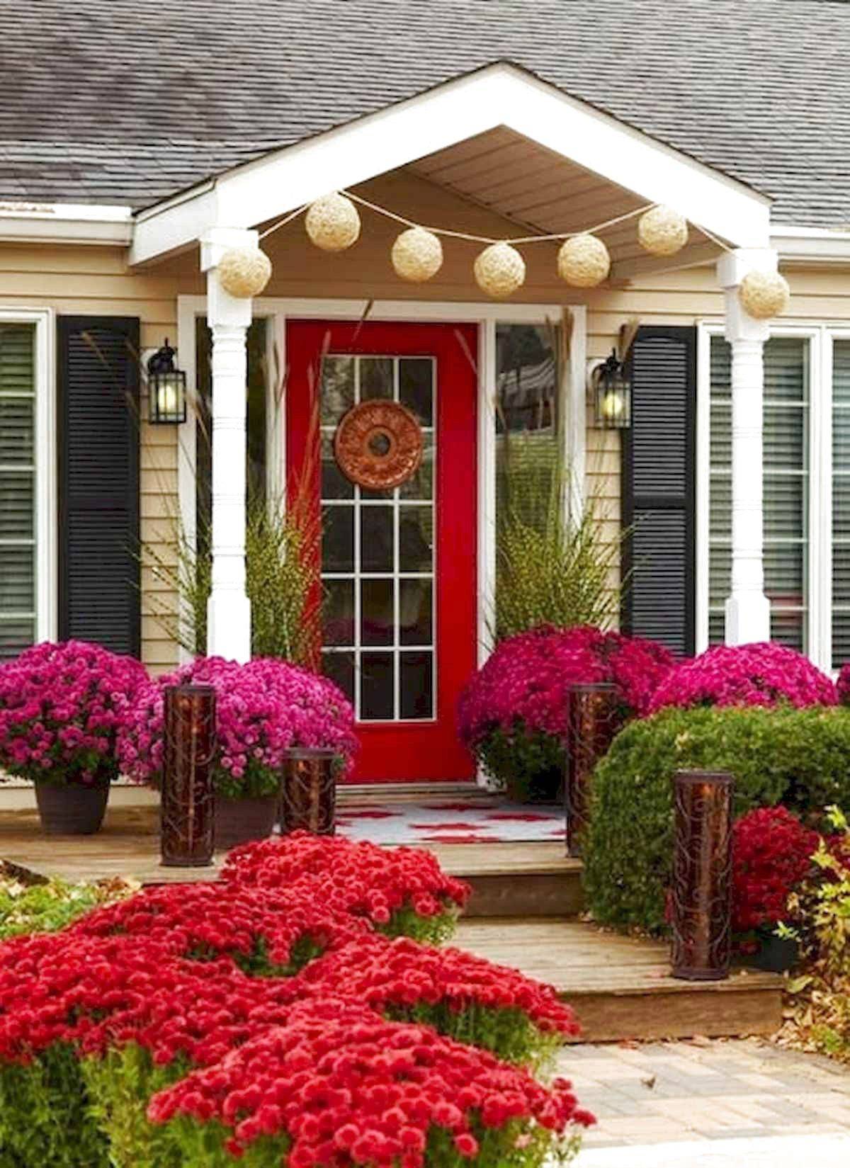 Nice Entrance Front Yard Landscaping