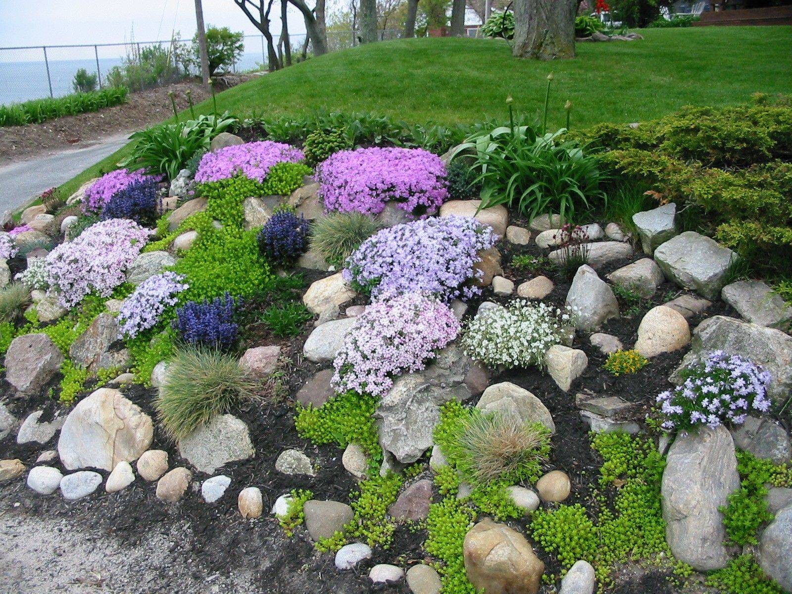 Steep Slope Landscape Rock Garden Landscaping
