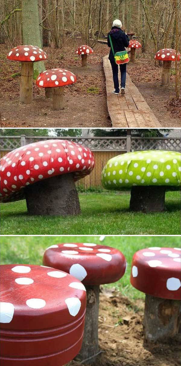 Diy Garden Furniture Rustic Wood Projects Tree Stumps Log Table