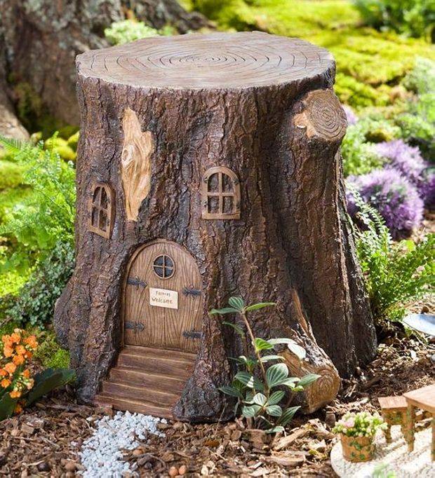 Absolutely Wonderful Tree Stump Landscaping And Decor Ideas