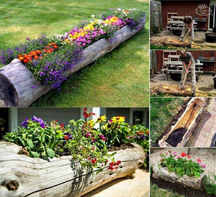 Tree Stump Ideas Wooden Garden