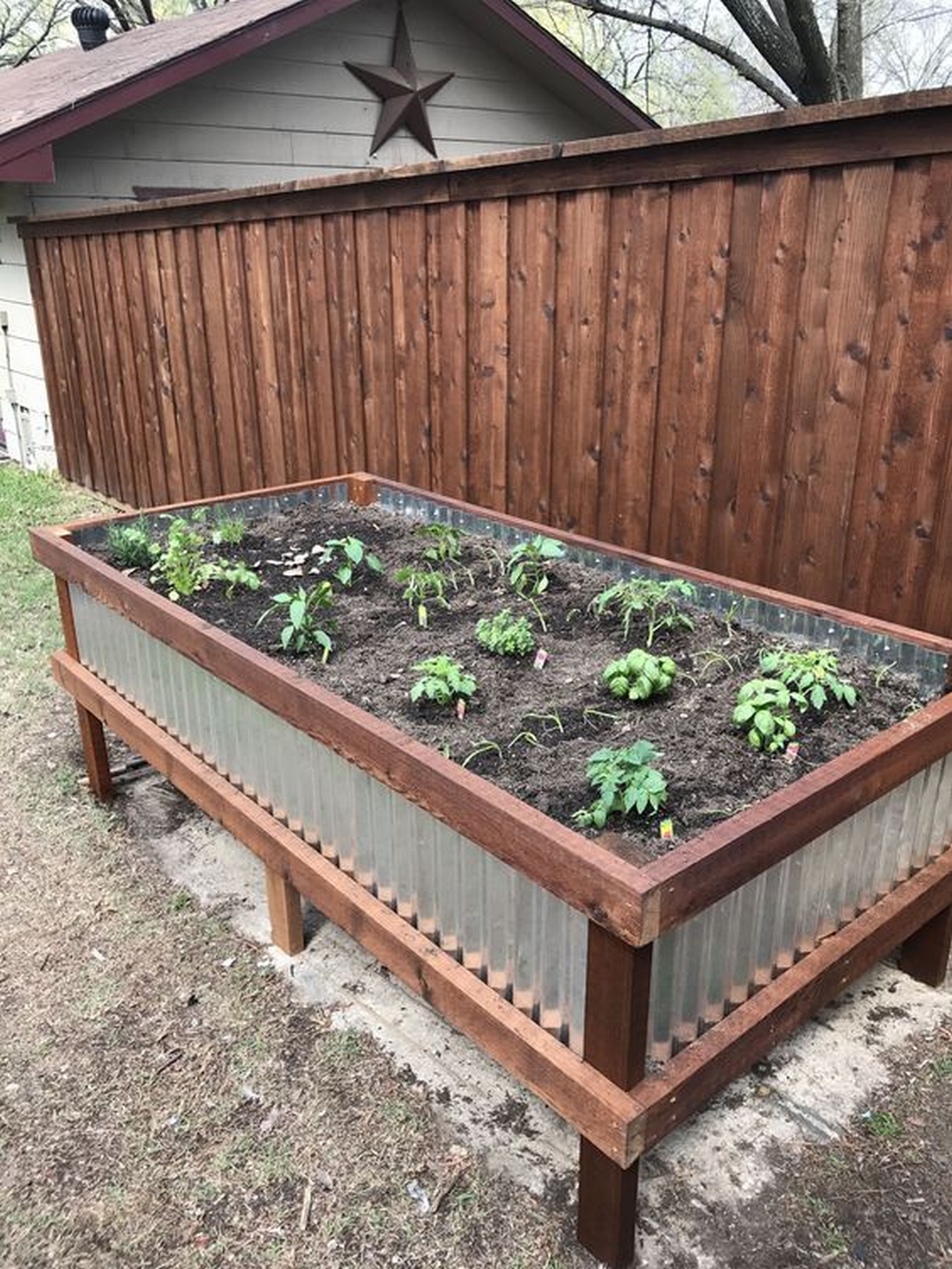 Belham Living Emery Corrugated Metal Raised Garden Bed
