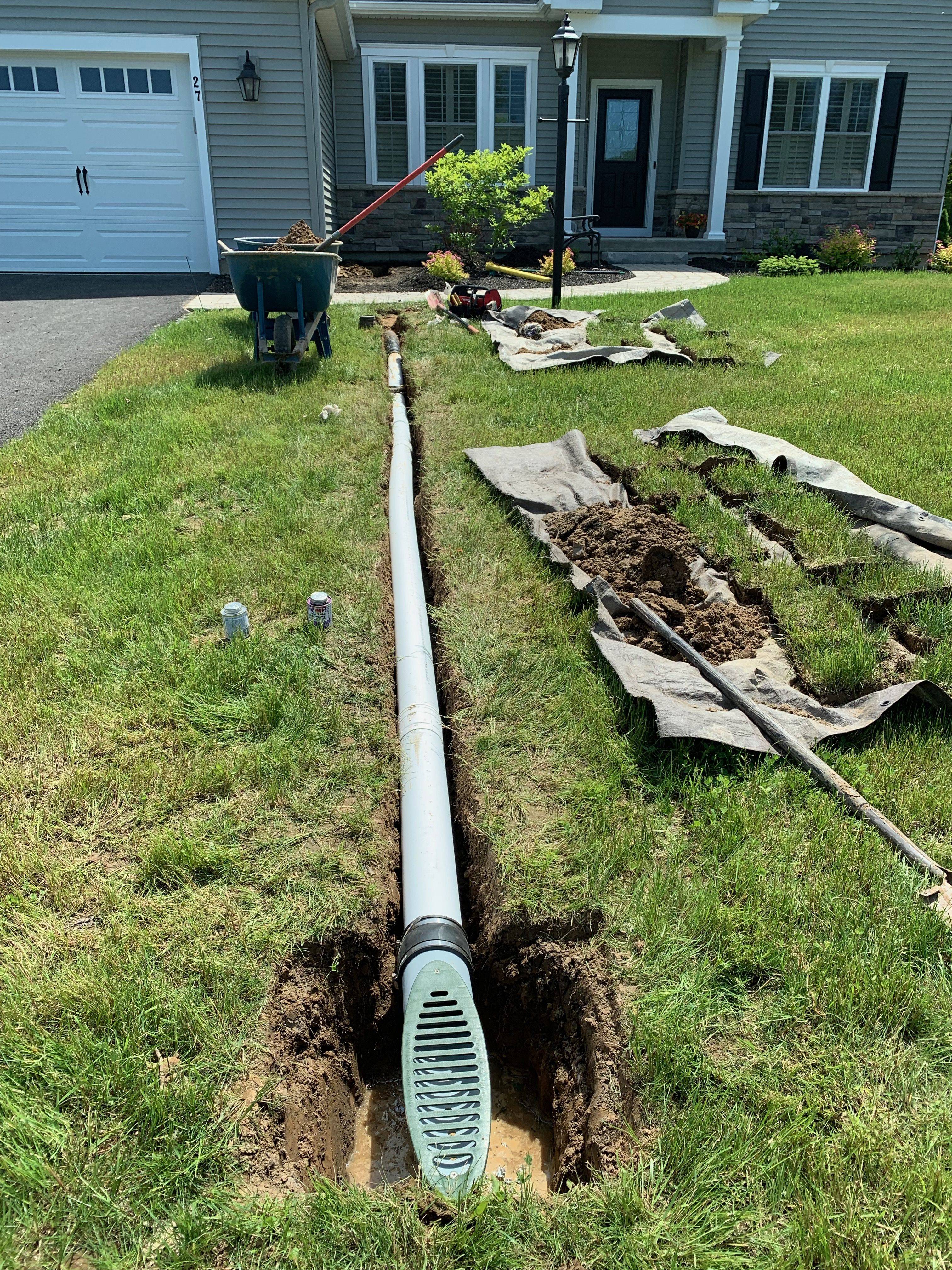 French Drain Backyard Drainage