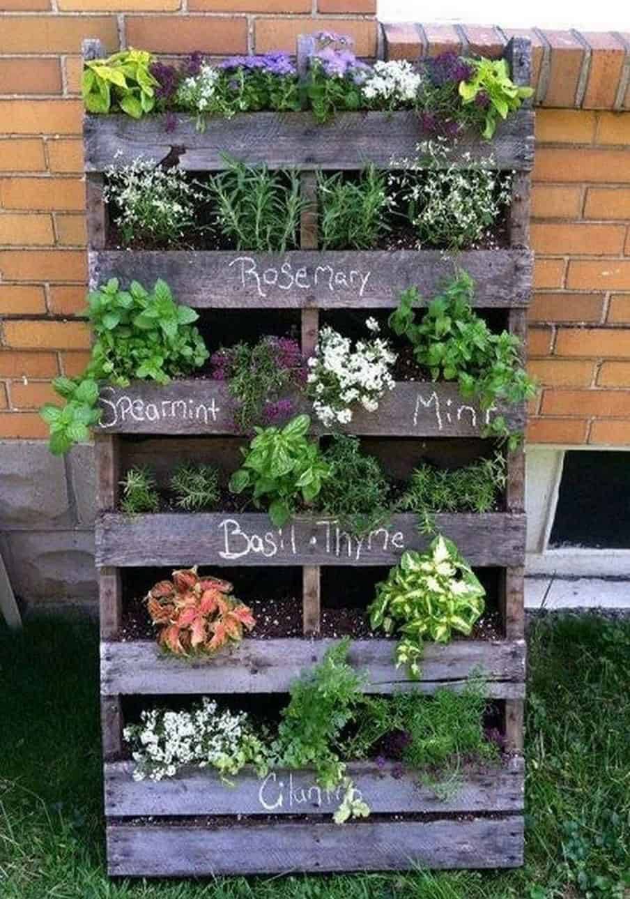 Vertical Pallet Garden Ideas