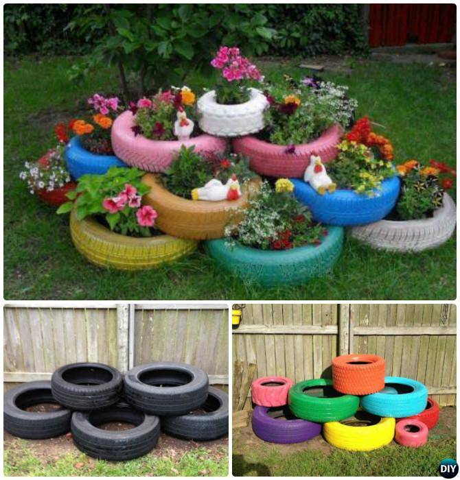 Astounding Wonderful Diy Used Tire Planters